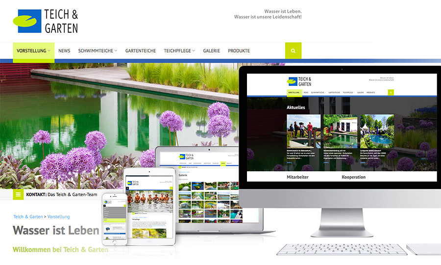 vivia realisiert Internetauftritt für Teich und Garten