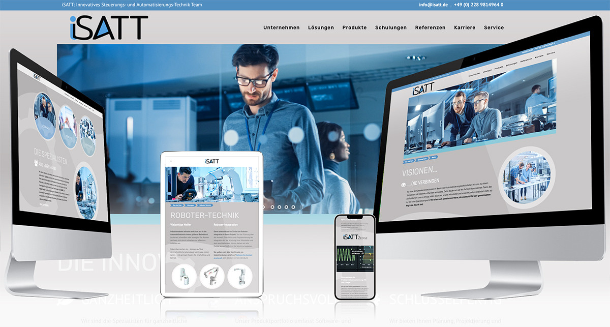 vivia: Beratung, Design und Internetauftritt für die iSATT GmbH