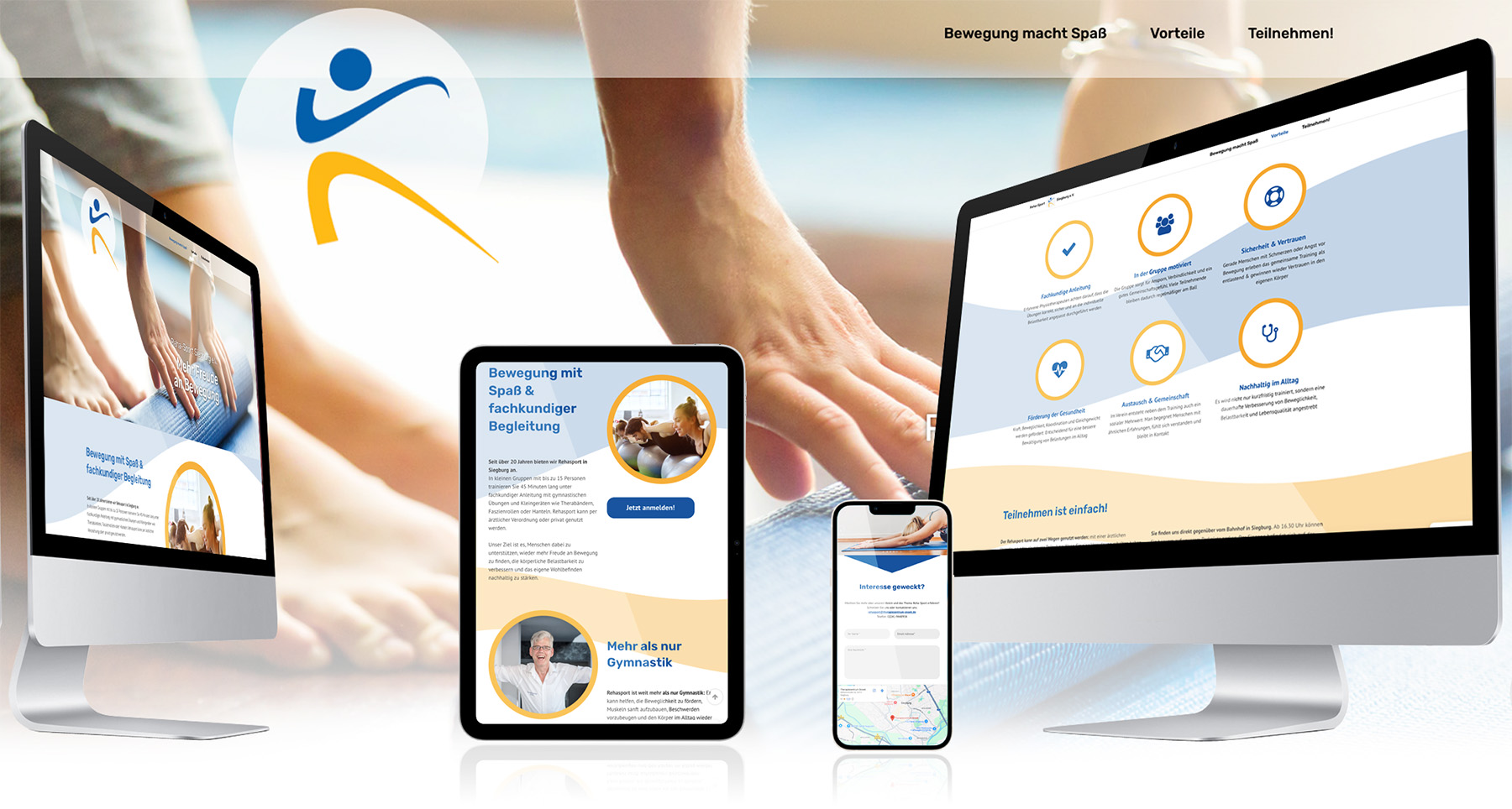 Internetpräsenz für den Rehasport Siegburg e.V. von vivia